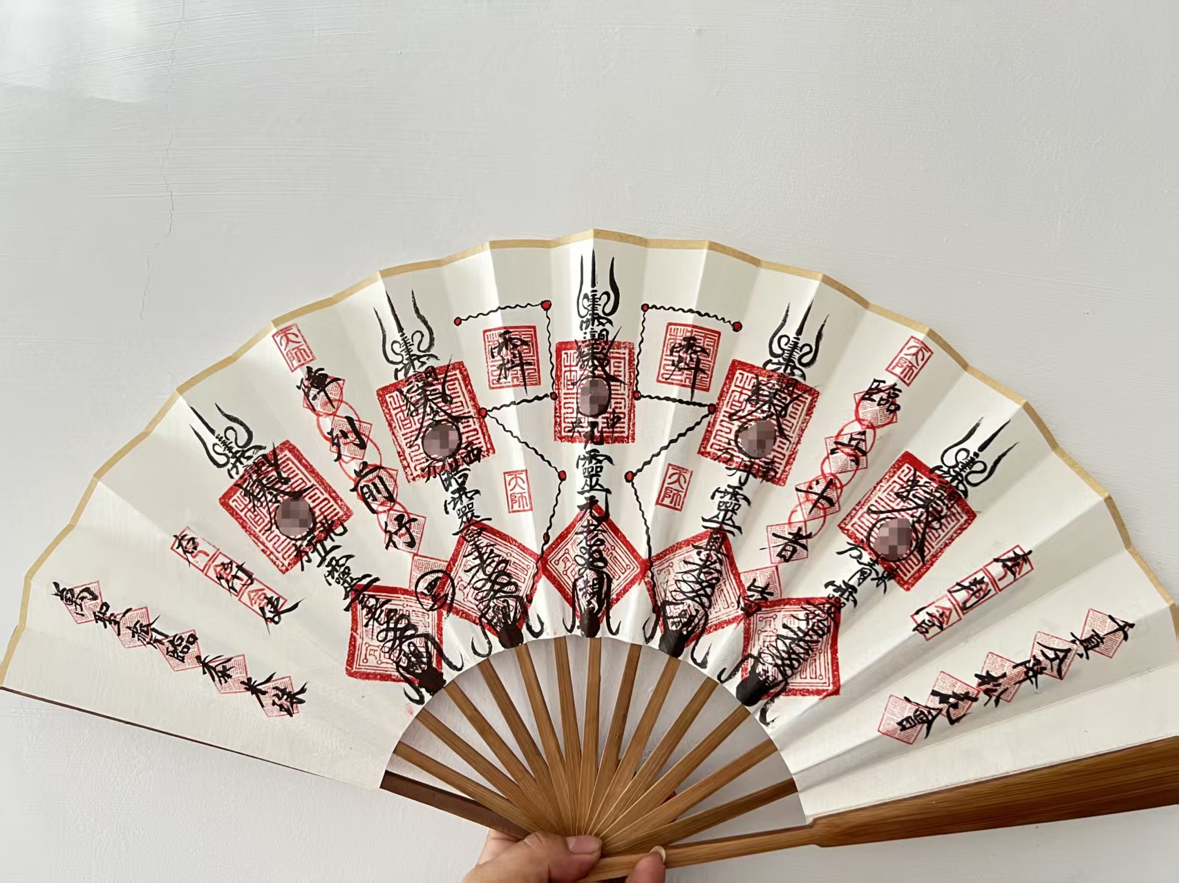 Five Sacred Peaks & Five Elders Fan Five Sacred Peaks & Five Elders Fan - Image 1